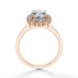 Pierścionek z owalnym diamentem różowe złoto SBP_022